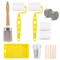 20PCS Paint Brush & Roller Set Furniture Painting Supplies All in One Paint | Include Sponge,Cup,Tray Liner,Mixing Stick and Mini Foam Roller for Home Interior&All Painting