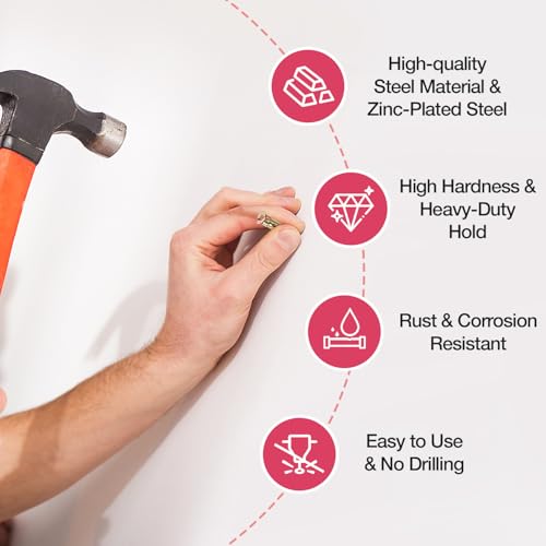 3 Sizes Self Drilling Drywall Anchors with Screws Kit, 120PCS Heavy Duty Galvanized Metal Expansion Anchors, Drywall Grip Anchors and Screws for Shelf, Mirror, Pictures Frames