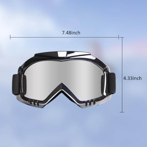Professional Motorcycle Motocross Goggles Men & Women ATV Dirt Bike Goggles - color: Sliver Lens+color Lens