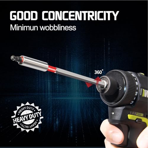 6PCS Magnetic Impact Bit Holder,1/4" Hex Shank S2 Steel Magnetic Drill Bit Extension Holder,Straight Without Bending Screwdriver Bit Extender, 2.6", 4", 6" Extensions