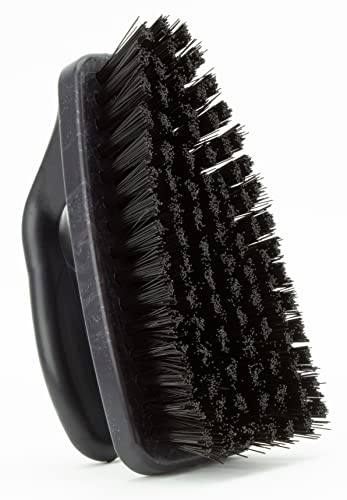 SPARTA Heavy Duty Scrub Brush, Hand Brush with Iron Shape Handle Design for Scrubbing Kitchen Pots and Pans or Bathroom Sink and Shower, 6 Inches, Black, Twin - color: Black, size: 6 Inches (Pack of 1)