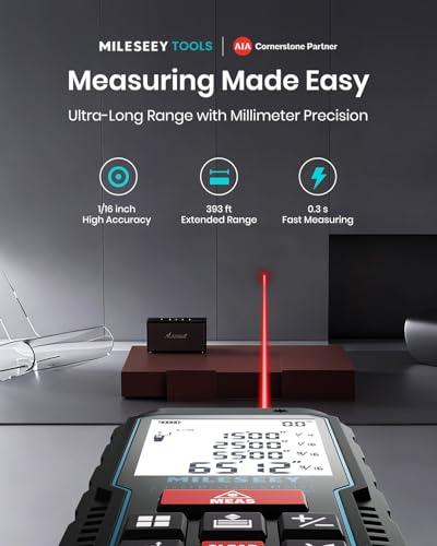 MILESEEY Laser Measure, Laser Measuring Tool with Angle Sensor