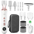 Litbear Thick Toenail Grinder, 15X Professional Electric Nail Drill File Set, Cordless Pedicure Manicure Tool Callus Remover for Women Men Senior Hand Feet Care, Home Salon Use ( White ) - size: White