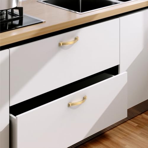 10 Pack 3.75 inch（96mm Champagne Bronze Cabinet Pulls, Champagne Gold Cabinet Handles Kitchen Arch Cabinet Hardware for Bathroom Drawer - color: Champagne Bronze, size: 3.75 inch（96mm）, style: 10 Pack