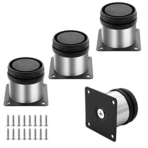 4 Pack Furniture Leg Set, 2" Dia 2" H Adjustable - size: 2 Inch