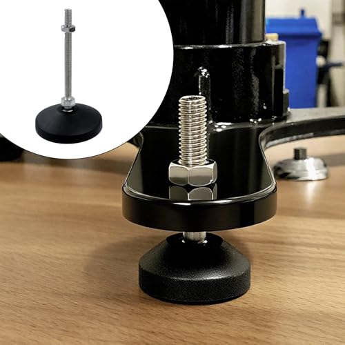 M8 Leveling Feet 880 Lb Capacity, 5.2 Inches Height - 3 Inches Base, 4Pcs - color: Black, size: D80xM8xH100mm