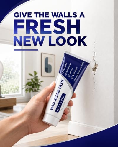 Efficient Drywall Repair Kit with Scraper,Wall Repair Paste Tube,Quick-Drying Wall Mending Agent, Wall Repair Paste,Multi-Functional Patch Paste for Wall Crack/Nail Hole/Graffiti,Wall Surface(1pack)
