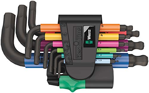 Wera 5133164001 950/9 Hex-Plus Multicolour 2 L-key set, metric, BlackLaser, 9 pieces - style: 2 L-key set