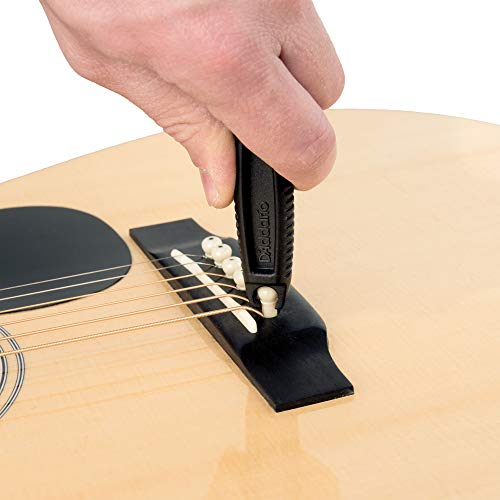 D'Addario Accessories Pro-Winder Guitar String Winder, Cutter, Bridge Pin Puller - All in One Guitar Tool - Black - color: Black, style: Guitar
