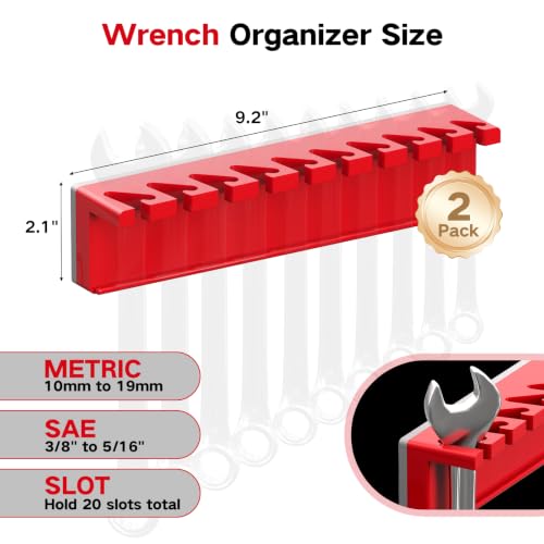 8-Piece Magnetic Socket Organizer and Wrench Organizer Set