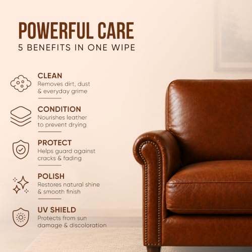 Air Jungles Leather Wipes 70 Ct + 5 of UV Protect Single Pack, XL 8 x 10 in - size: 75 Count (Pack of 1)