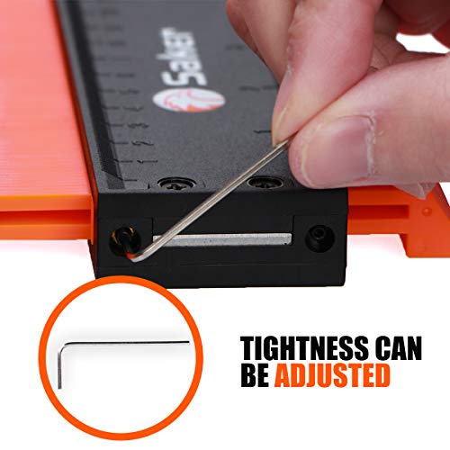 Saker Contour Gauge Profile Tool with Lock 10Inch, Father's Day Packaging | Precisely Copy Irregular Shape Duplicator,Father's Day Gift for Woodworking Tracing,Tool for DIY Handyman, Construction - style: 10INCH FATHER'S DAY