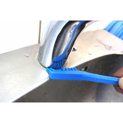 1/2 in W Detail Brush, Stiff, 5 1/2 in L Handle, 2 in L Brush, Blue, Plastic, 8 in L Overall - 1 Each - color: Blue