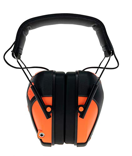 Caldwell E-Max Pro Electronic Hearing Protection Earmuffs Sound Amplification, Low Profile, for Range Shooting, Hunting - style: Youth-hot Coral