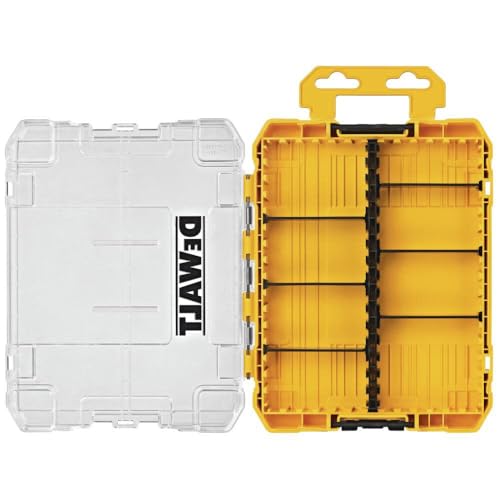 DEWALT Tool Box, Medium 8-Compartments Small Parts Organizer, Portable Tough Case Screw Organizer Toolbox with Customazible Dividers (DWAN2190) - size: One Size
