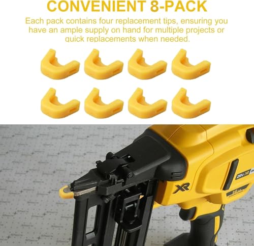 8-Pack N490008 No-Mar Tip Replacement for DeWalt 20V Finish Nailer