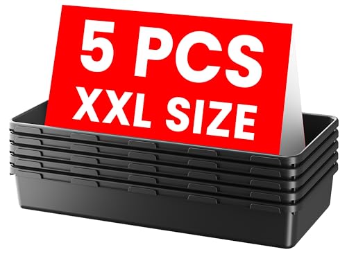 A-LuGei【XX-Large Size【5 Pcs】 Tool Box Organizer Tray Divider【Single Size】 Desk Drawer Organizer Bin, Garage Organization and Storage Toolbox for Rolling Tool Chest Cart Cabinet WorkBench Part Widget - size: 5pcs-XXL Size