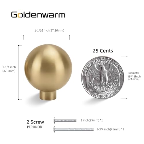 Goldenwarm 10 Pack Champagne Bronze Cabinet Knobs Drawer Knobs - color: Champagne Bronze