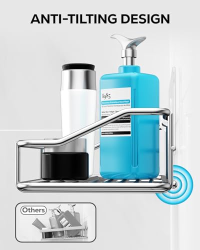 Nieifi Shower Caddy Adhesive, Shower Shelves, Shampoo Holder for Bathroom - color: A-Silver, size: 4 Pack