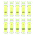 HARFINGTON 10pcs Small Cylindrical Bubble Level Vials 6x24mm PMMA Mini Horizontal Bubble Spirit Level Measuring Layout Tools for RV TV Picture Frame Hanging Tool Leveler - size: 6x24mm
