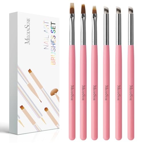 MelodySusie 6Pcs Ombre Nail Brushes - color: Light Pink, size: 6