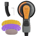2.5mm Random Orbital Sander, 350W Brushless Motor Electric Palm Sander for Woodworking, 6 Variable Speeds to 10000RPM, Multi-function Sander with 6Inch Backing Plate, 10 Sanding Papers