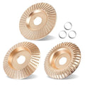 3 Piece Wood Carving Disc Set for 4 Inch Angle Grinder with 5/8" Arbor, Grinding Wheel Shaping Disc for Wood Cutting,Woodworking Attachment,Stump Grinding Tools for Cutting,Grinding,Carving - style: Style 1
