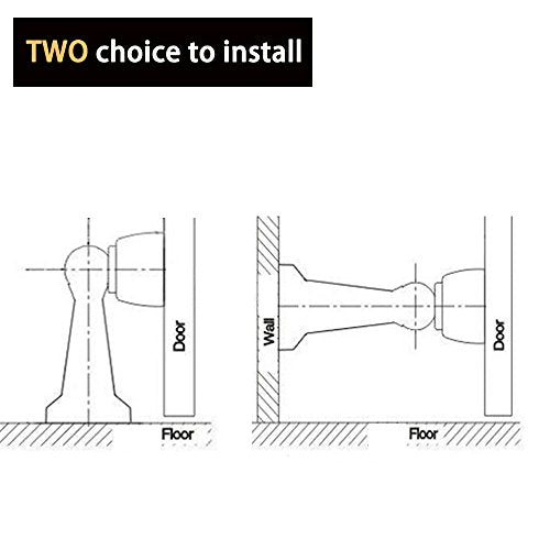 Solid Mental Magnetic Door Stop, Wall Mounted, Silver - color: 1 PCS silver