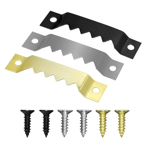 Large Sawtooth Picture Frame Hangers with Screws - 30 Pack, Supports 50 Ibs, Picture Hanging Hooks for Hanging Photo Frames Canvas Artwork Paintings - size: Large
