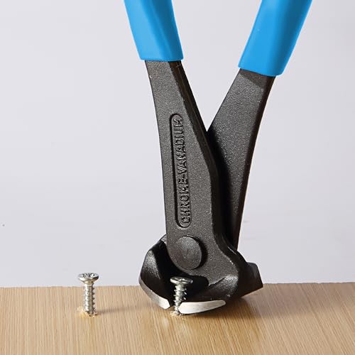Bates- Nail Puller, 7 Inch, Light Blue, Nail Remover Tool, Cutting Pliers, Carpenter Tools, Staple Puller, End Cutting Pliers - color: Light Blue, size: 7", 1 Pack