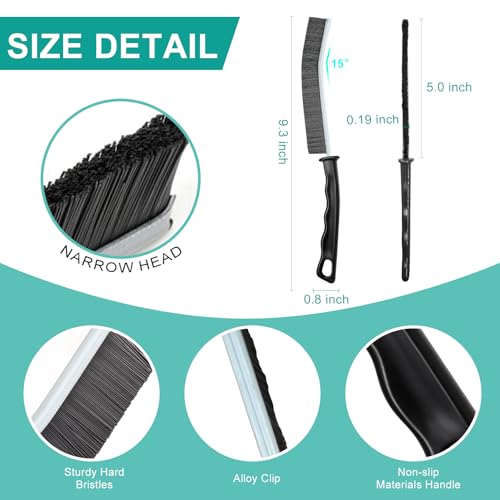 Crevice Cleaning Brush,New Multifunctional Gap Cleaning Brush Tool,Thin Scrub Brush Hard-Bristled Gap Scrub Brush for Bathroom Kitchen Tiles Window Door Slots(5pcs)