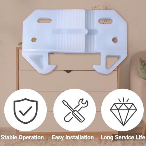 AceOrbit 10 Pack Drawer Guides White Plastic Adjustable 1-1/2" Brackets