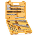 TGFTGF 17-Piece SDS Plus Rotary Hammer Drill Bits and Chisel Set, YG8C Carbide Tips, SDS Plus Bits, Masonry Drill Bit Set for Concrete, Brick and Stone, with Storage Case, Ideal Tool for DIY, Home - size: 17PCS
