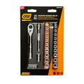 GEARWRENCH 27 Piece 1/4" Dr 72T SAE/Metric Mechanics Tool Set | GWXSCBMTS14 - size: 27 Piece, style: SAE/Metric