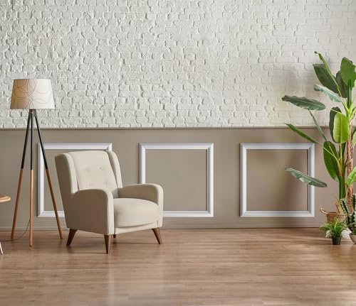 Peel and Stick Wall Molding Kit, Accent Wall Panels for Interior Wall Decor with Double-Sided Tape, 3 Set Pre-Cut PS Wainscoting Panels (20 * 20 in) - size: 20x20, style: T40-1