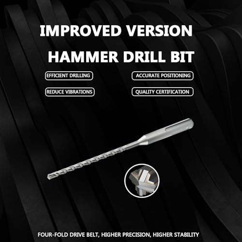 CATITO 7/32" x 6.3" SDS Plus Rotary Hammer Drill Bit, Professional Masonry Drill bit for Bricks, Cement Walls, and Concrete - size: 7/32 inch（5.5mm）, style: Length: 6.3"（160mm）
