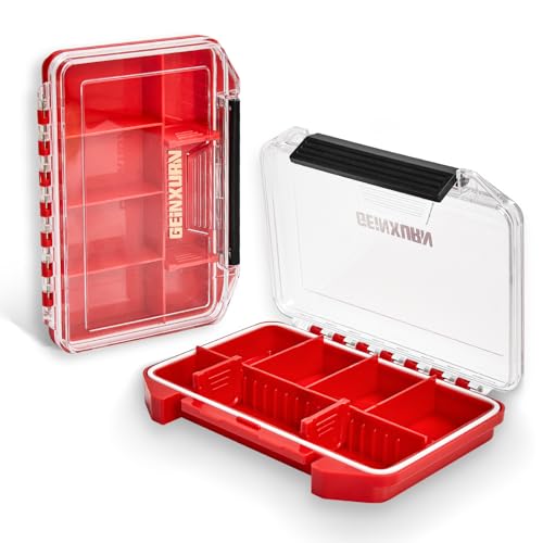 Geinxurn IPX4 Waterproof Small Storage Parts Organizer, Small Parts Case with Removable Dividers, Screwdriver Bit Set Box(2 Boxes) - size: 2pcs Box