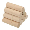 PATIKIL 1-1/8 x 4 Inch Dowel Rods Wood Sticks Unfinished Round Dowels 10pcs - size: 1-1/8"x4"
