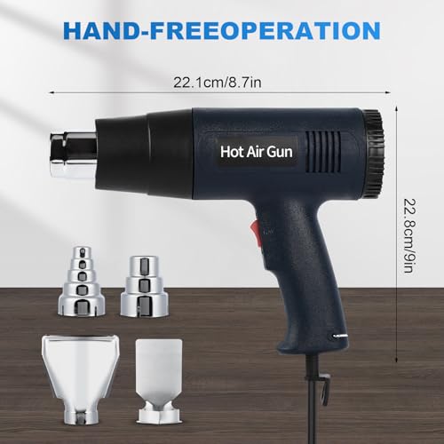 Heat Gun 1800W, Handed Hot Air Gun with 4 Nozzles for Crafting