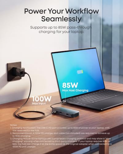 Anker Nano Laptop Docking Station Dual Monitor,8-in-1 USB C Hub for Windows