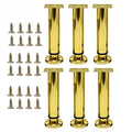 6Pcs Adjustable Gold Metal Furniture Legs 7.08-11.9 Inch Cabinet Desk Sofa - color: Gold, size: 7.08"-11.9"-Set of 6