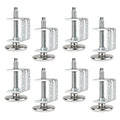 POWERTEC U-Bracket Leg Levelers 8PK, Heavy Duty Adjustable Furniture Feet for Work Bench/Desk/Cabinet, w/Non-Marring Pads (71151-P2) - size: U Bracket Leveler, Set of 8