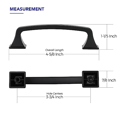 30 Pack Kitchen Cabinet Handles 3-3/4 Inch Hole Center Black Cabinet Pulls - color: Matte Black, size: 3-3/4 Inch Hole Centers