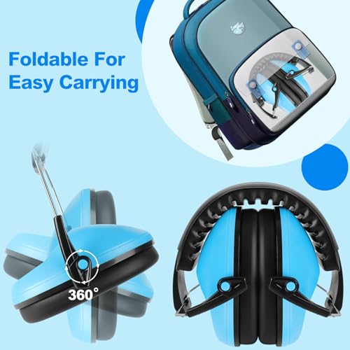 Floriogra Noise Cancelling Headphones for Kids/Toddler 28dB SNR Ear Muffs - color: Blue