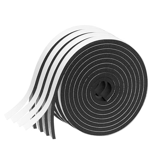Foam Insulation Tape self Adhesive,1/2In x 1/8In x66Ft Weather Stripping for Doors and Windows,Sound Proof soundproofing Door Seal,Weatherstrip,Pipe Cooling, Air Conditioning Seal Strip - size: 1/2 in x 1/8 in x 66 ft