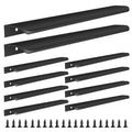 Malimali 10 Pack 11.81" Black Edge Finger Pulls for Cabinets, Drawer Pulls - color: Matte Black, size: 300mm/11.81" (10Pcs)