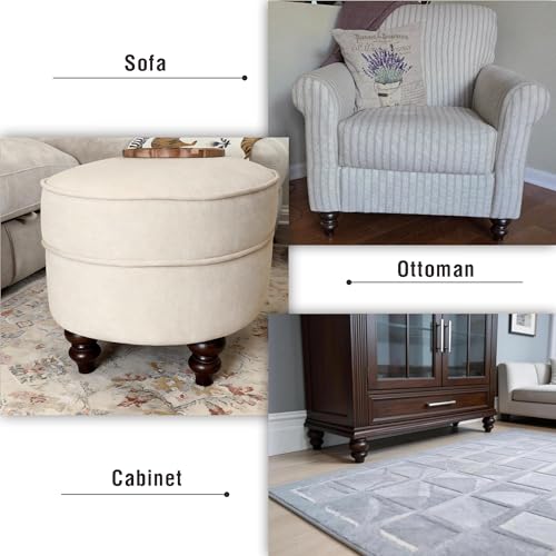 SHANJUE 5 Inch Sofa Legs Wood Round Furniture Feet for Chair & Bed, 4 Pack - size: 5 inch