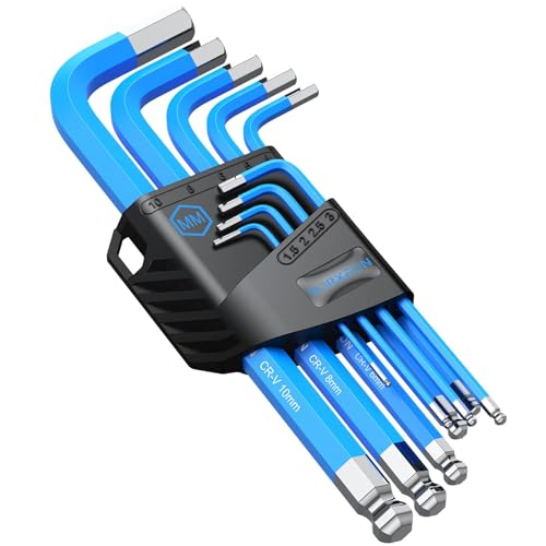 9-Piece Metric Allen Wrench Hex Key Set 1.5 to 10 mm - size: 9PCS Blue Allen Wrench Set