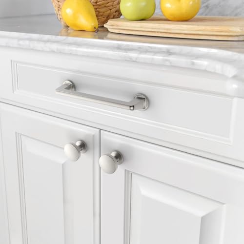 Asidrama 6 Pack Brushed Satin Nickel Kitchen Cabinet Knobs - color: Brushed Satin Nickel, style: 6 Pack