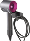 Hair Dryer Holder, Hair Dryer Holder Wall Mounted, Self Adhesive Blow Dryer Holder, Stainless Steel Hair Dryer Stand, Hairdryer Holder for Bathroom Black BANJEKT - color: Black 2